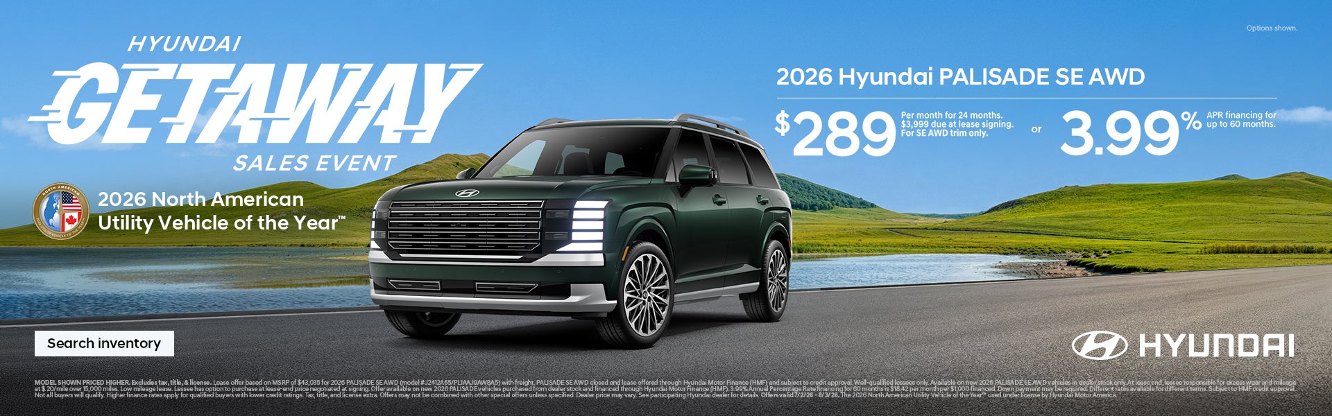 2026 Hyundai Palisade APR or Lease Offer